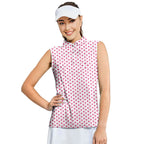 Camel Toe-Women Sleeveless Polo Shirt-Gerbera Prints