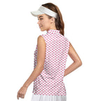 Camel Toe-Women Sleeveless Polo Shirt-Gerbera Prints