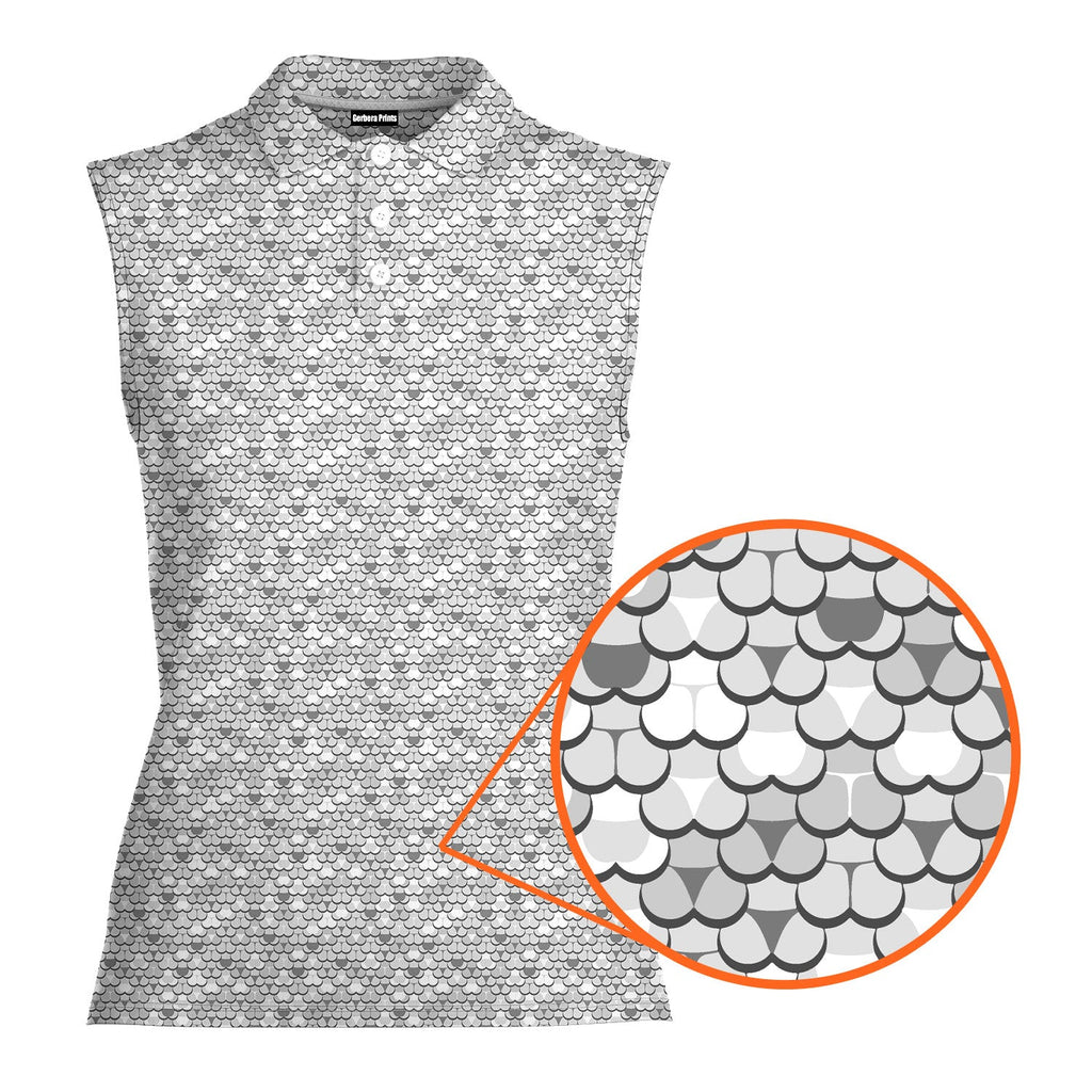 Badonkadonk-Women Sleeveless Polo Shirt-Gerbera Prints