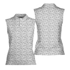 Badonkadonk-Women Sleeveless Polo Shirt-Gerbera Prints