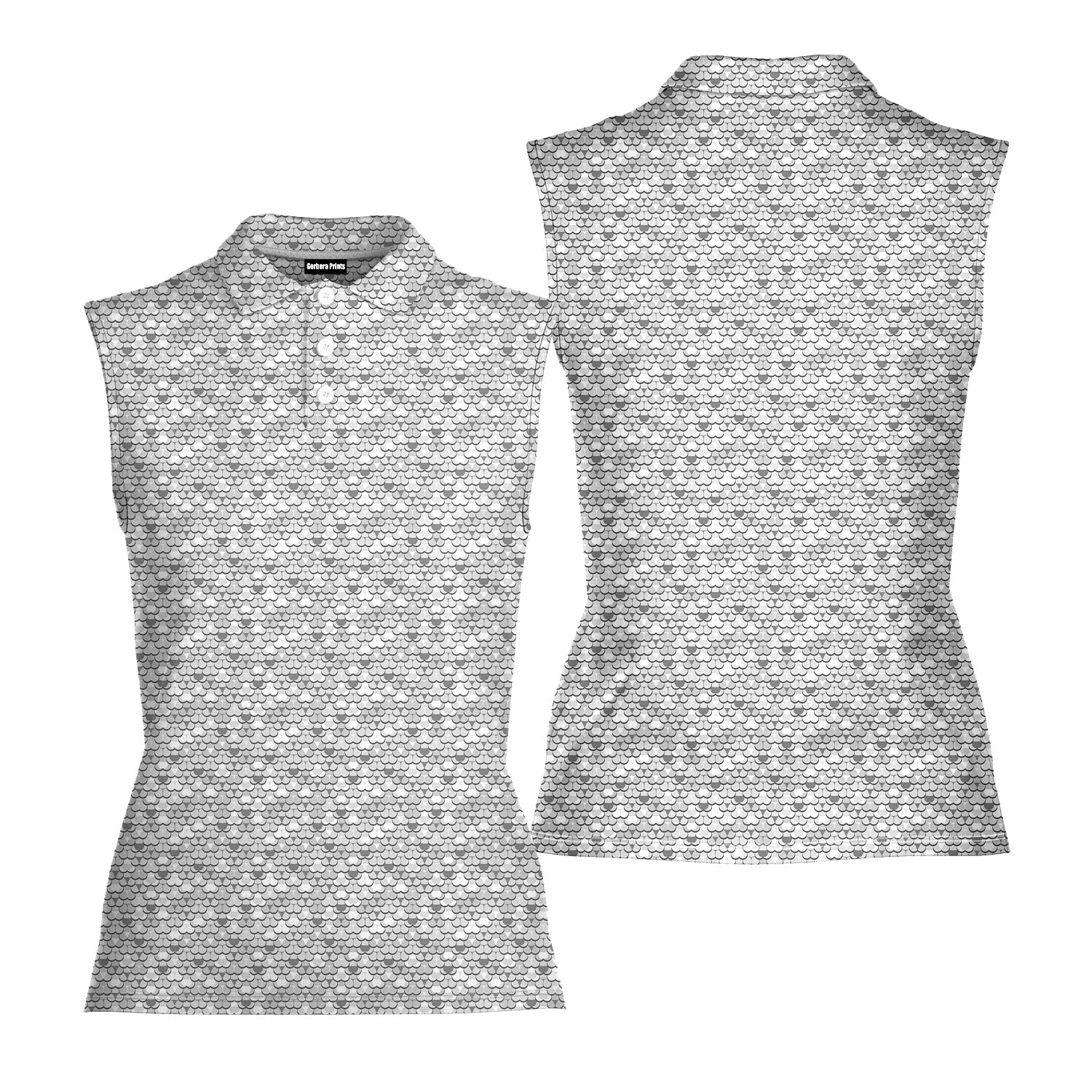 Badonkadonk-Women Sleeveless Polo Shirt-Gerbera Prints