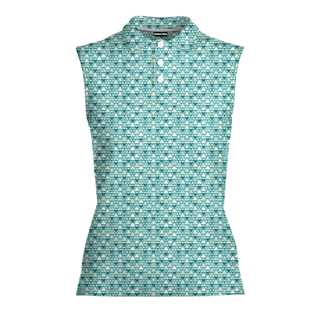 Badonkadonk-Women Sleeveless Polo Shirt-Gerbera Prints