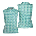 Badonkadonk-Women Sleeveless Polo Shirt-Gerbera Prints