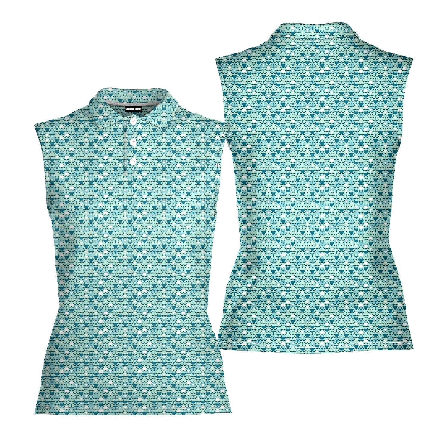Badonkadonk-Women Sleeveless Polo Shirt-Gerbera Prints
