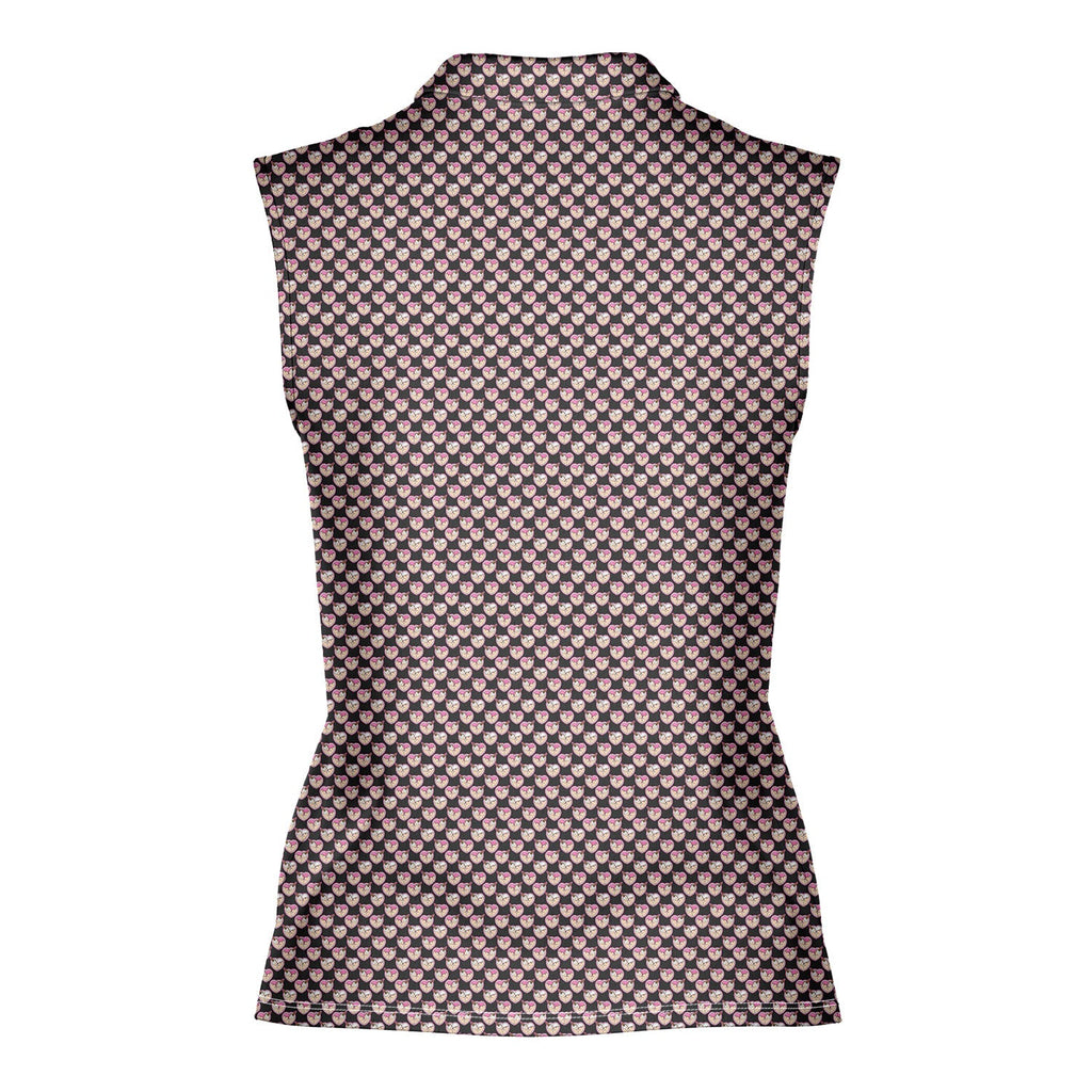 Whip Cream Dream-Women Sleeveless Polo Shirt-Gerbera Prints