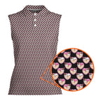 Whip Cream Dream-Women Sleeveless Polo Shirt-Gerbera Prints