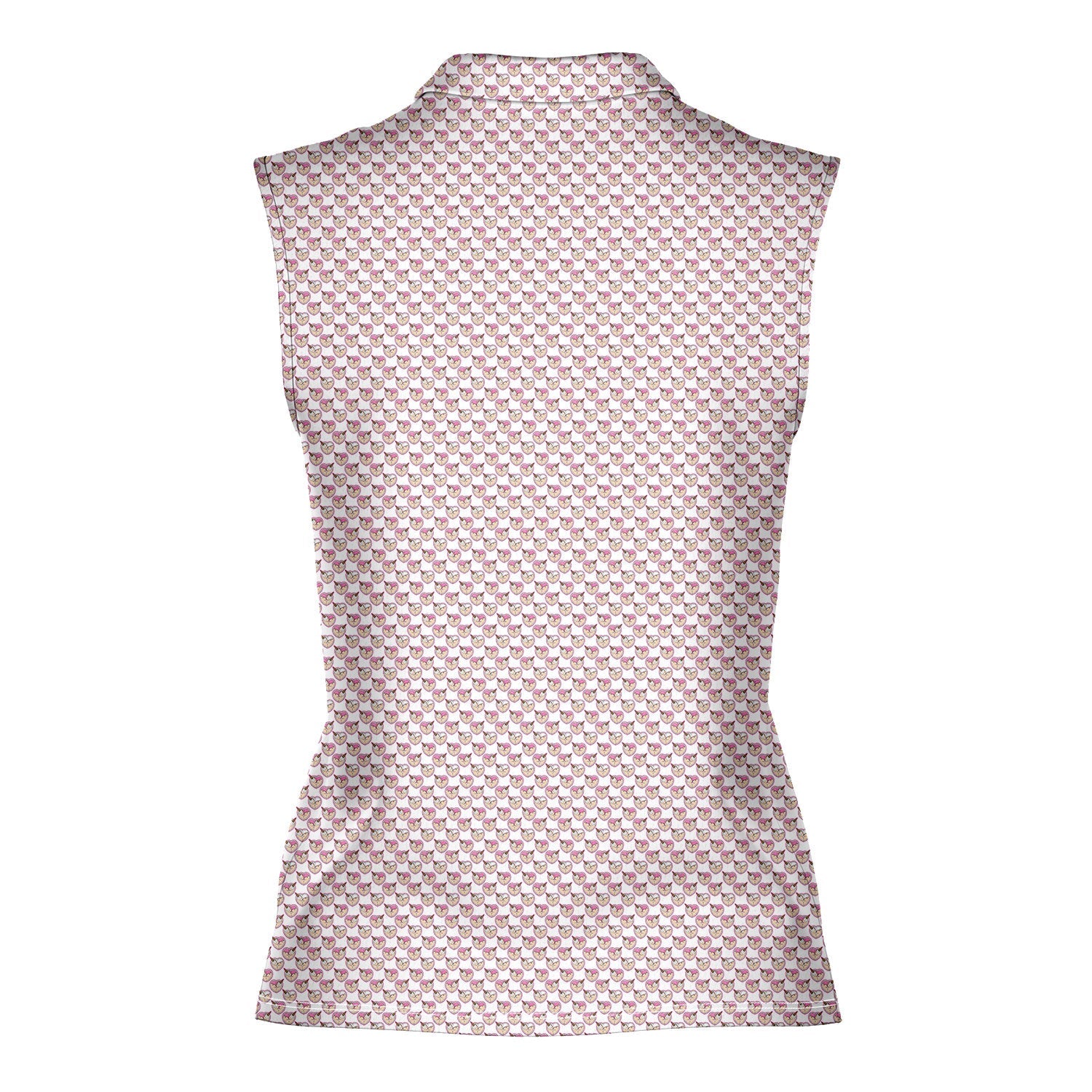 Whip Cream Dream-Women Sleeveless Polo Shirt-Gerbera Prints