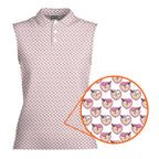 Whip Cream Dream-Women Sleeveless Polo Shirt-Gerbera Prints