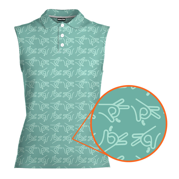 Bean Flicker - Ladies Sleeveless Golf Polo Shirt 