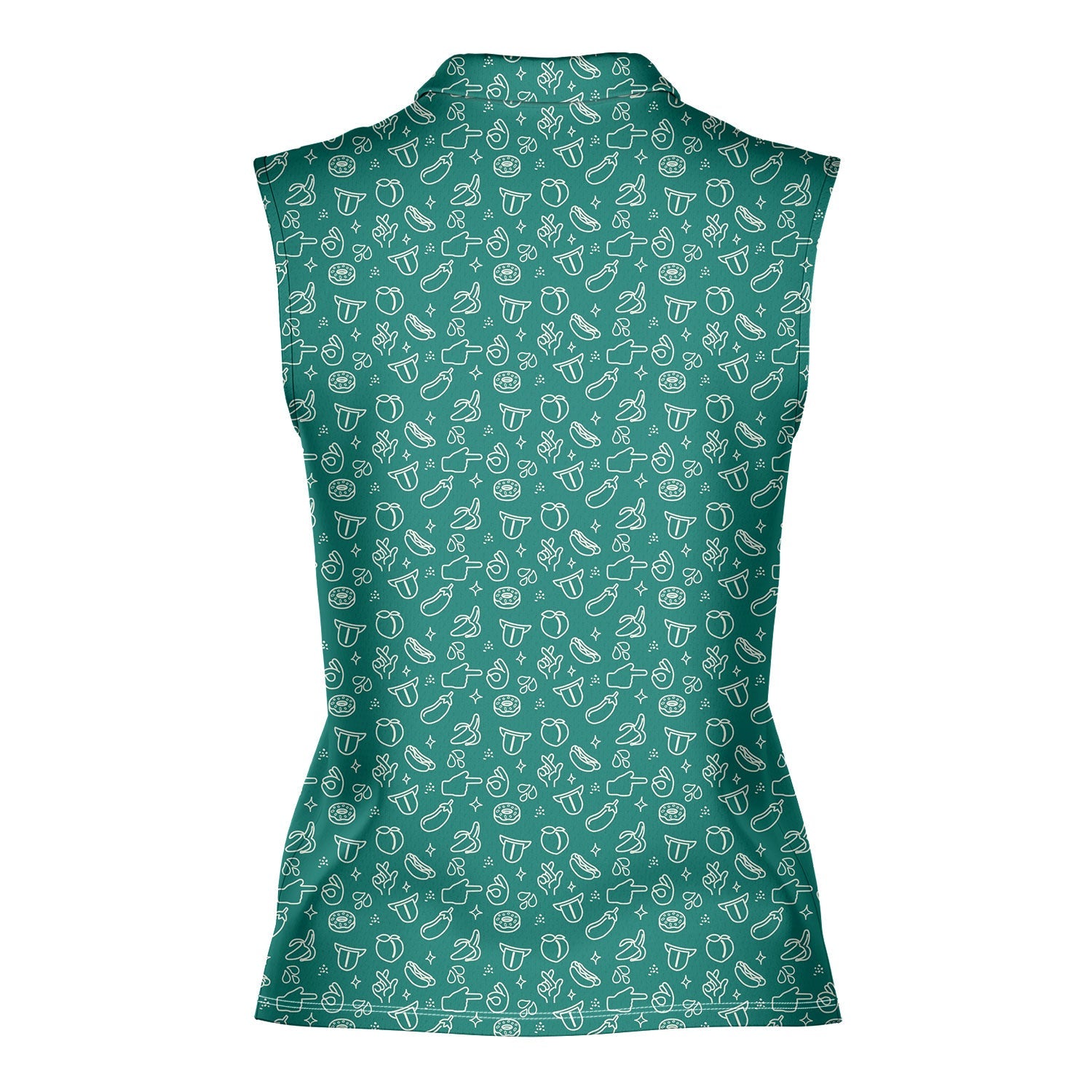 Risky Text - Ladies Sleeveless Golf Polo Shirt