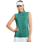 Risky Text - Ladies Sleeveless Golf Polo Shirt