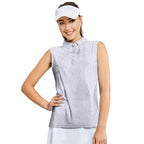 Risky Text - Ladies Sleeveless Golf Polo Shirt