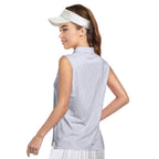 Risky Text - Ladies Sleeveless Golf Polo Shirt