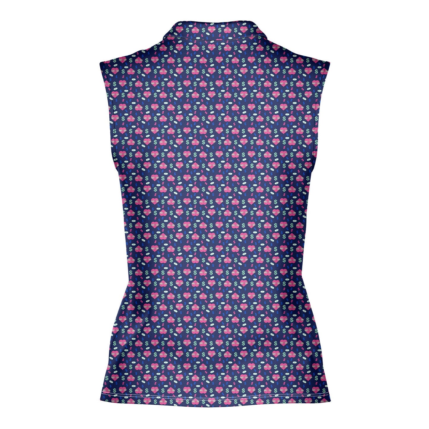 Booty Money - Ladies Sleeveless Golf Polo Shirt 