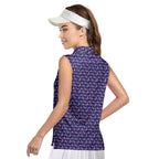 Booty Money-Women Sleeveless Polo Shirt-Gerbera Prints