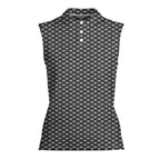Shaking Hands Skeleton-Women Sleeveless Polo Shirt-Gerbera Prints