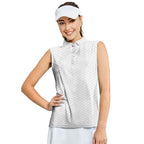 Shaking Hands Skeleton-Women Sleeveless Polo Shirt-Gerbera Prints