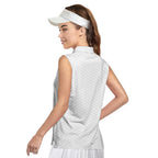 Shaking Hands Skeleton-Women Sleeveless Polo Shirt-Gerbera Prints