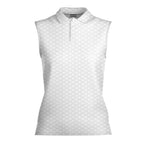 Shaking Hands Skeleton-Women Sleeveless Polo Shirt-Gerbera Prints