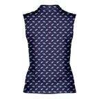 Donut Planet-Women Sleeveless Polo Shirt-Gerbera Prints