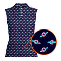 Donut Planet-Women Sleeveless Polo Shirt-Gerbera Prints