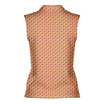 Sweet Peach - Ladies Sleeveless Golf Polo Shirt