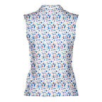 America Golf-Women Sleeveless Polo Shirt-Gerbera Prints