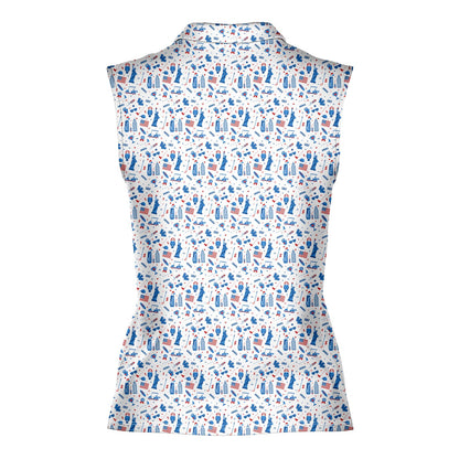 America Golf - Ladies Sleeveless Golf Polo Shirt
