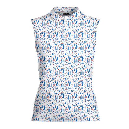America Golf - Ladies Sleeveless Golf Polo Shirt