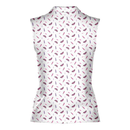 Just Vibin - Ladies Sleeveless Golf Polo Shirt