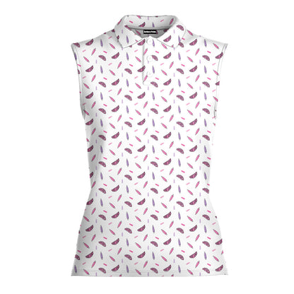 Just Vibin - Ladies Sleeveless Golf Polo Shirt