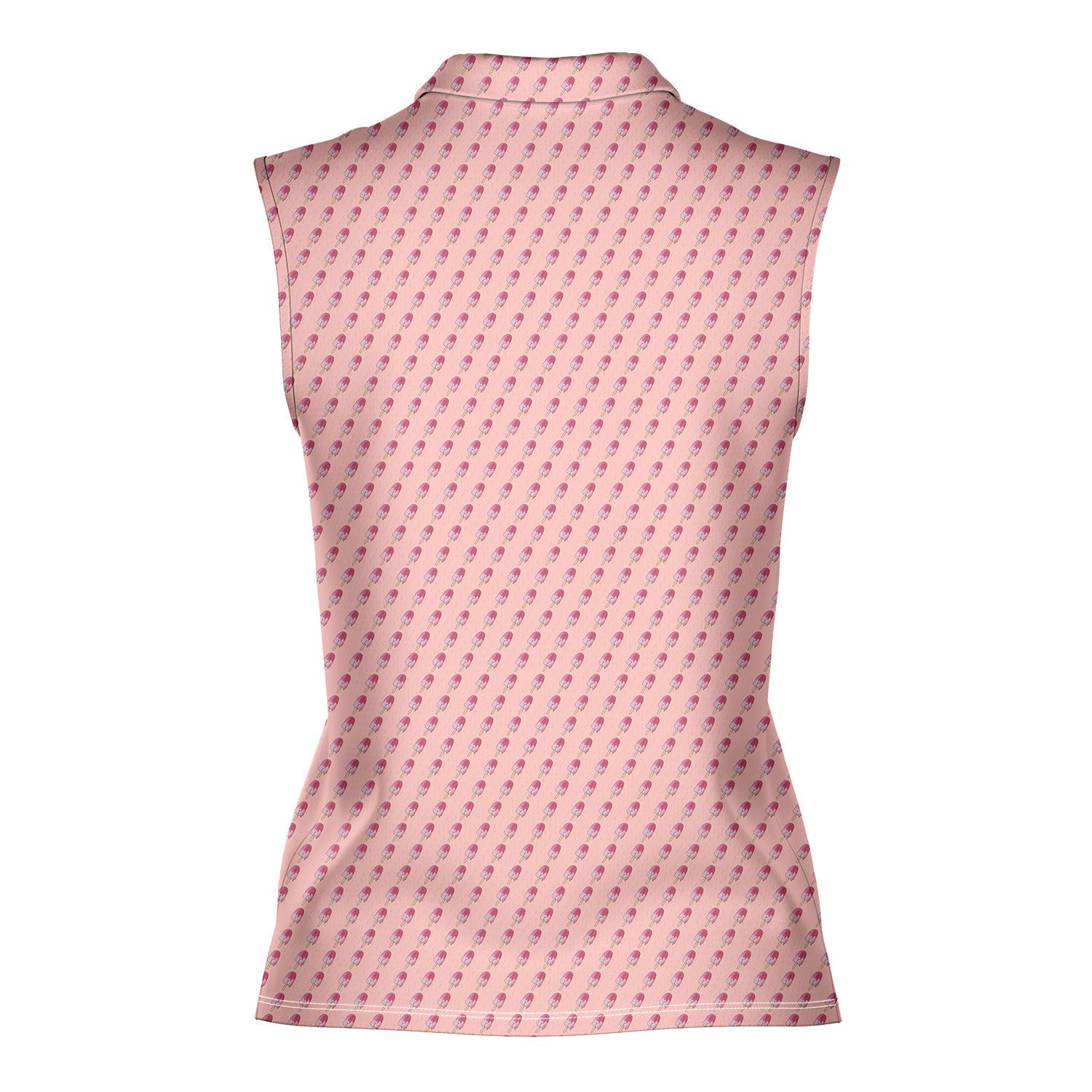Ice Cream-Women Sleeveless Polo Shirt-Gerbera Prints