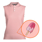 Ice Cream-Women Sleeveless Polo Shirt-Gerbera Prints