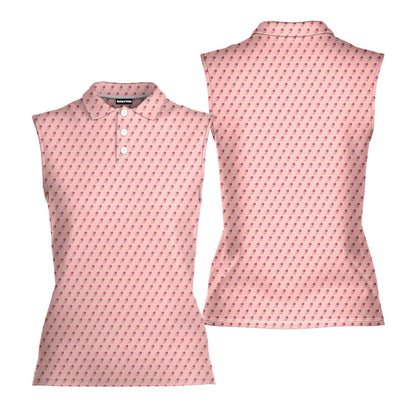 Ice Cream - Ladies Sleeveless Golf Polo Shirt