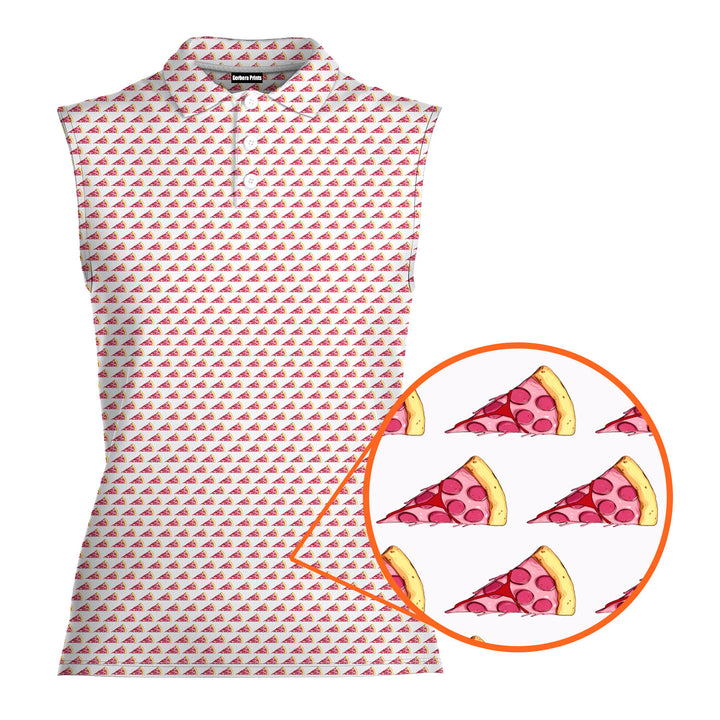 Pizza Slut - Ladies Sleeveless Golf Polo Shirt 