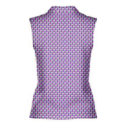 Slutty Pineapple - Ladies Sleeveless Golf Polo Shirt
