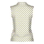 Banana-Women Sleeveless Polo Shirt-Gerbera Prints