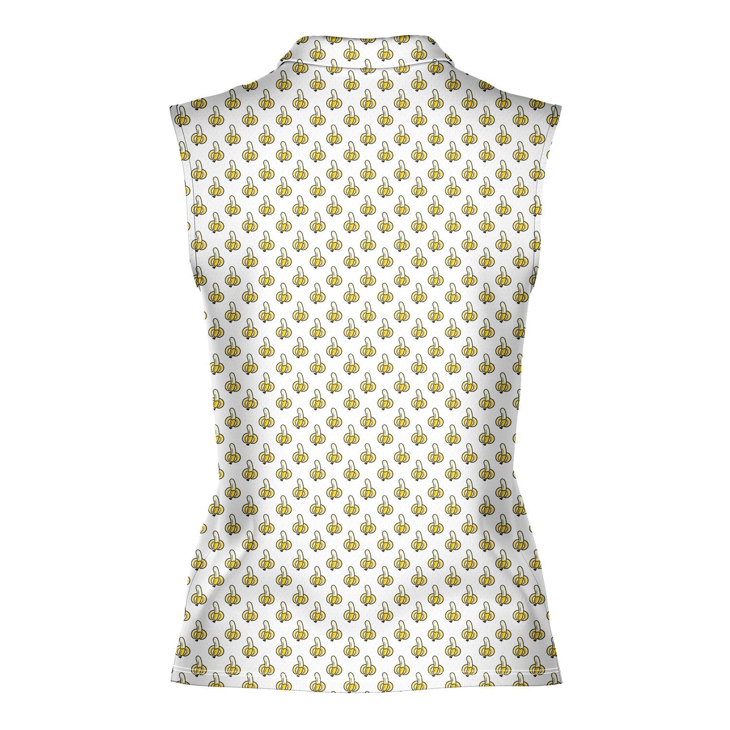 Banana-Women Sleeveless Polo Shirt-Gerbera Prints