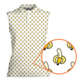 Banana-Women Sleeveless Polo Shirt-Gerbera Prints