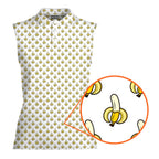Banana-Women Sleeveless Polo Shirt-Gerbera Prints