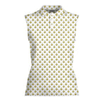 Banana-Women Sleeveless Polo Shirt-Gerbera Prints