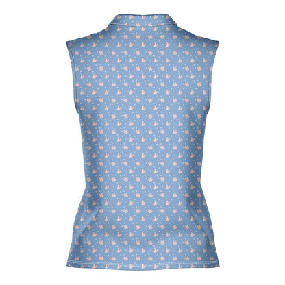 Lovers Rabbits - Ladies Sleeveless Golf Polo Shirt