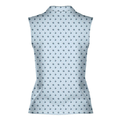 Lovers Rabbits - Ladies Sleeveless Golf Polo Shirt