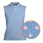 Lovers Rabbits-Women Sleeveless Polo Shirt-Gerbera Prints