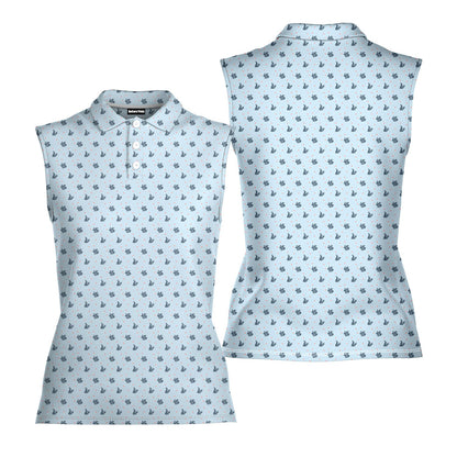 Lovers Rabbits - Ladies Sleeveless Golf Polo Shirt