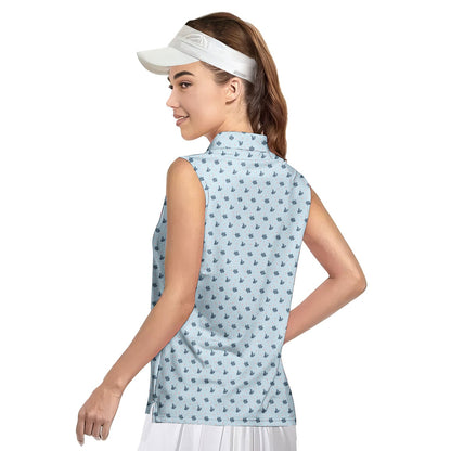 Lovers Rabbits - Ladies Sleeveless Golf Polo Shirt