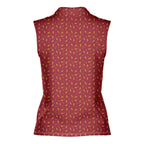 Cigarette Butts-Women Sleeveless Polo Shirt-Gerbera Prints