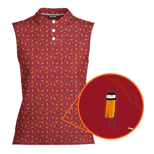 Cigarette Butts - Ladies Sleeveless Golf Polo Shirt