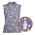 Milk Bottle-Women Sleeveless Polo Shirt-Gerbera Prints