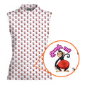 Spank The Monkey-Women Sleeveless Polo Shirt-Gerbera Prints